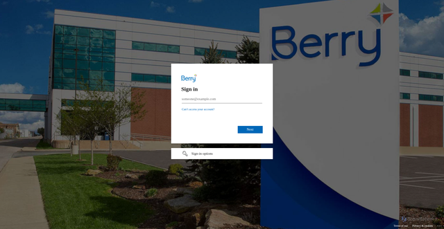 Security scan screenshot of https://berryglobal.sharepoint.com