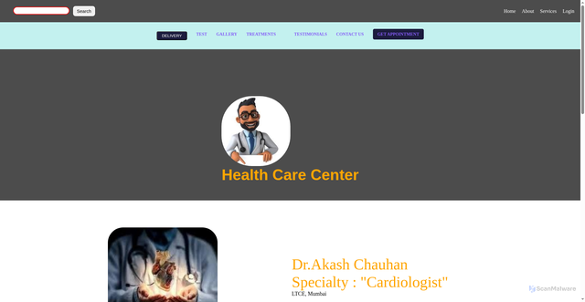 Security scan screenshot of https://healthcarecenteronlineservices-lq8l777q3h.edgeone.app/