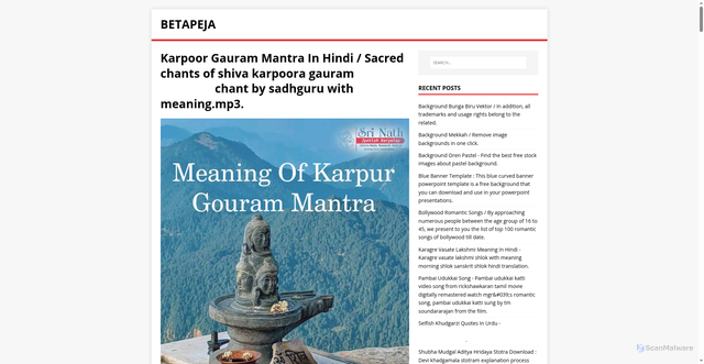 Security scan screenshot of https://ratapejak.pages.dev/post/karpoor-gauram-mantra-in-hindi/