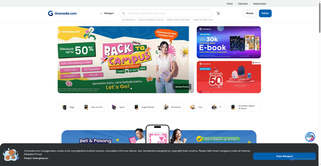 Security scan screenshot of https://www.gramedia.com