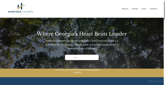Security scan screenshot of https://www.hancockcountyga.gov/