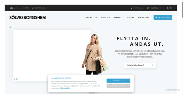 Security scan screenshot of https://solvesborgshem.se