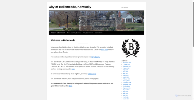 Security scan screenshot of https://bellemeade-ky.gov/