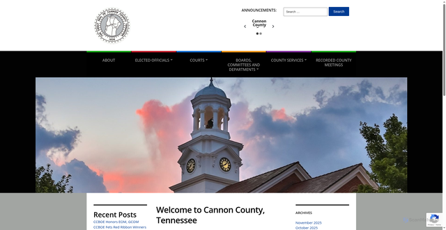 Security scan screenshot of https://cannoncountytn.gov/
