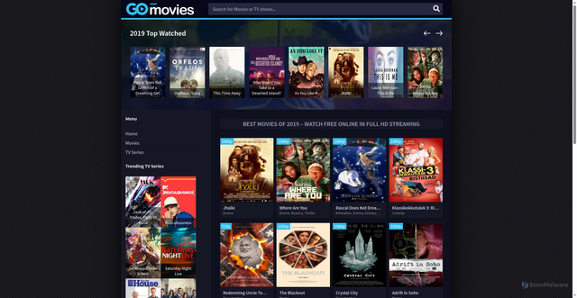 Security scan screenshot of https://moviesdl.net/year-movies/2019/
