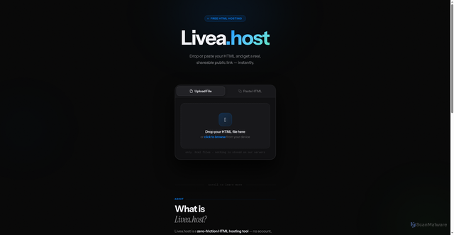 Security scan screenshot of https://liveahost-joh53j7hai.edgeone.app/