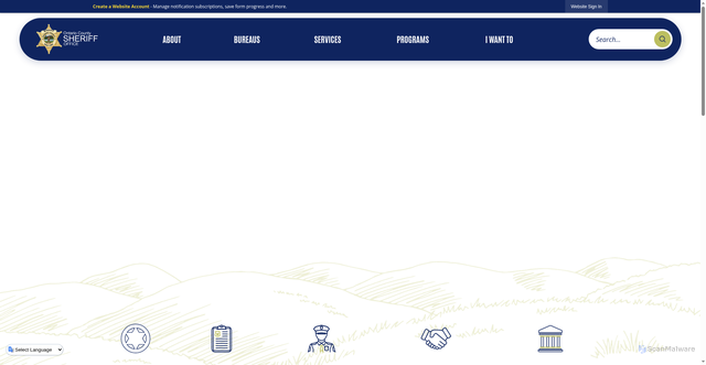Security scan screenshot of https://www.ontariocountyny.gov/sheriff