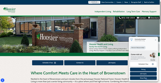 Security scan screenshot of http://www.hoosierhealthliving.com/