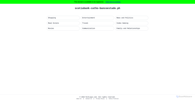 Security scan screenshot of http://scotiabank-catho-bancoestado.ph/