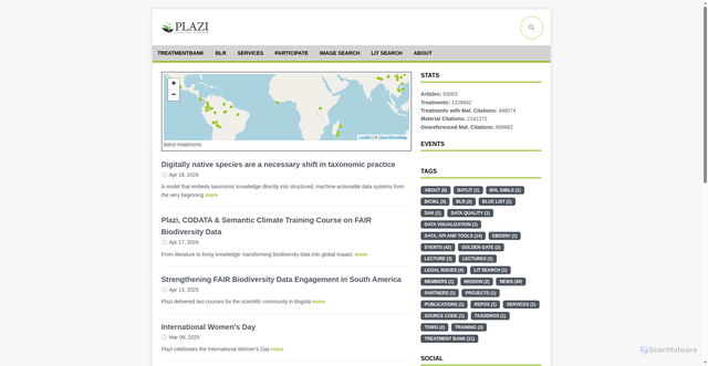 Security scan screenshot of https://plazi.org