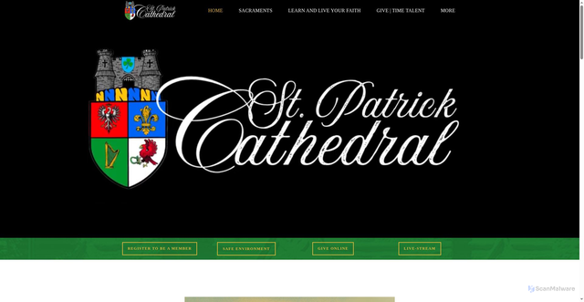 Security scan screenshot of https://www.stpatrickcathedral.org/