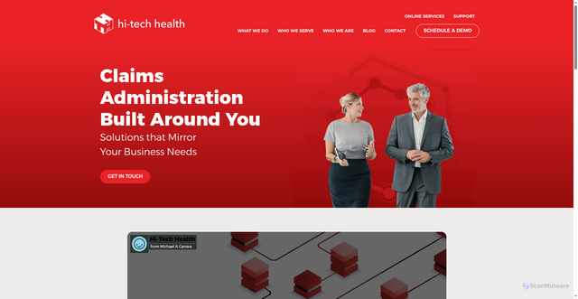 Security scan screenshot of https://hi-techhealth.com