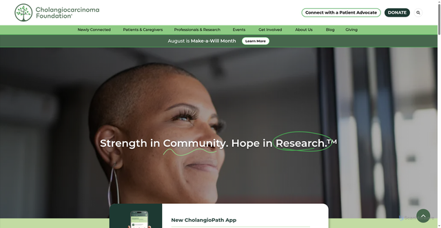 Security scan screenshot of https://www.cholangiocarcinoma.org/