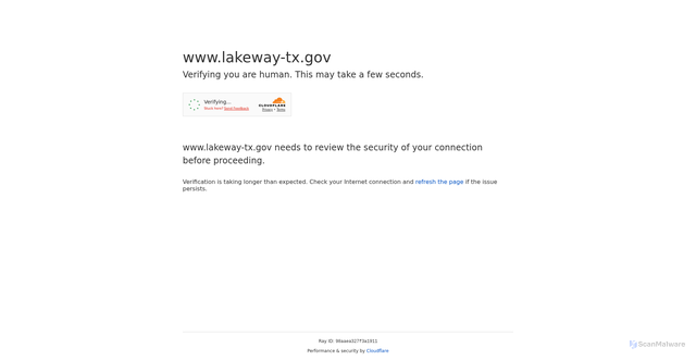 Security scan screenshot of https://www.lakeway-tx.gov/