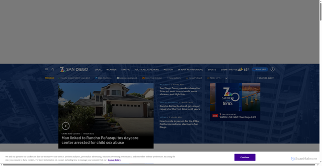 Security scan screenshot of https://www.nbcsandiego.com