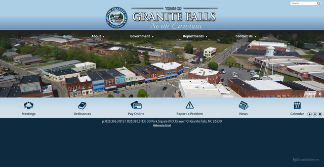 Security scan screenshot of https://granitefallsnc.gov/