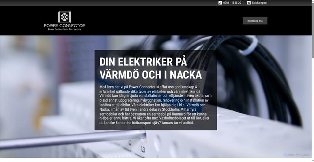 Security scan screenshot of https://xn--vrmdelektrikerna-vnb14a.se