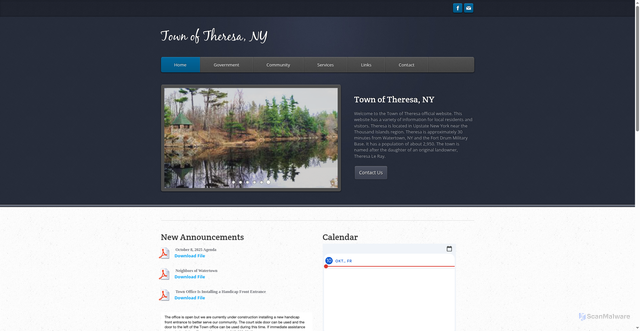 Security scan screenshot of https://www.townoftheresany.gov/