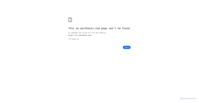 Security scan screenshot of https://wl.warkheels.com