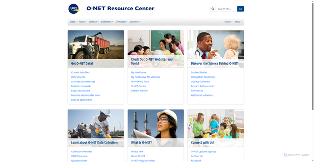 Security scan screenshot of https://onetcenter.org