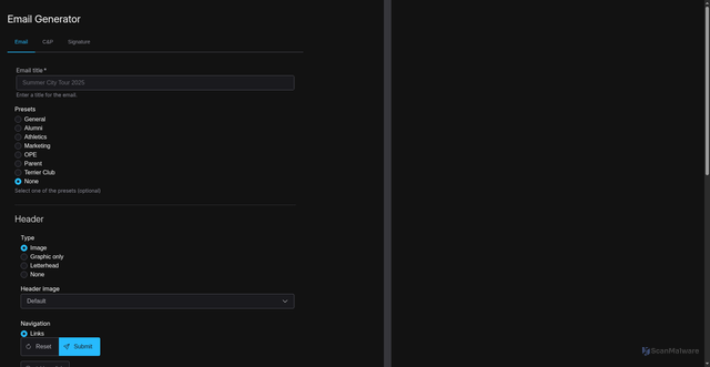 Security scan screenshot of http://email-pdf-vite.pages.dev/