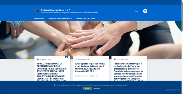 Security scan screenshot of https://www.consorziosocialebr1.it