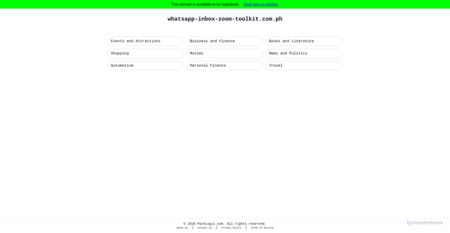 Security scan screenshot of parking3.parklogic.com