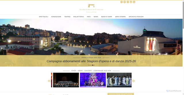 Security scan screenshot of https://www.teatroliricodicagliari.it/it/index.html?en=/