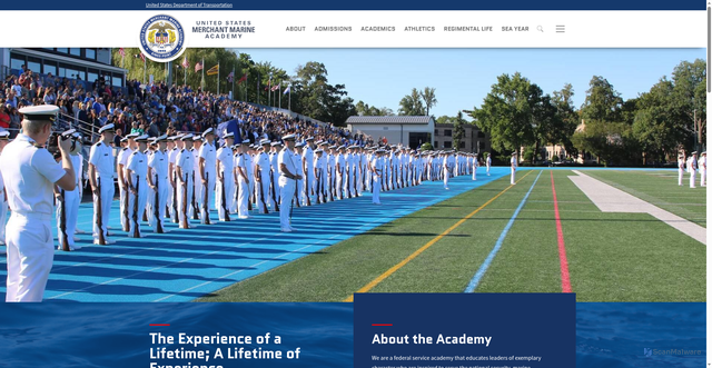 Security scan screenshot of https://www.usmma.edu/