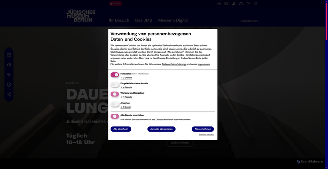 Security scan screenshot of https://www.jmberlin.de/