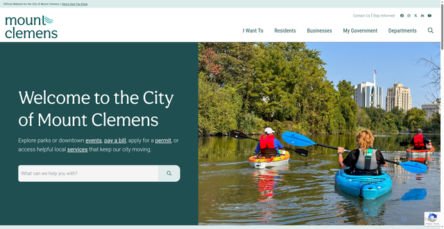 Security scan screenshot of https://mountclemens.gov/