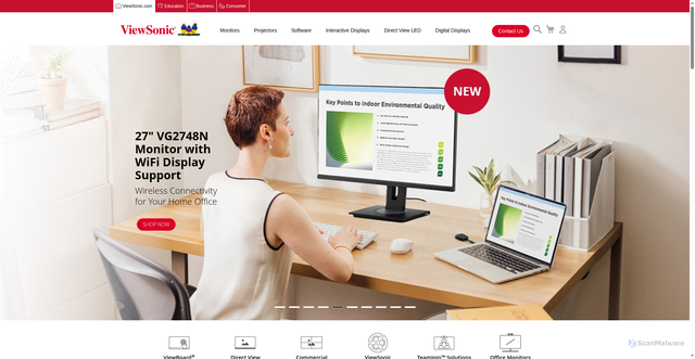 Security scan screenshot of https://www.viewsonic.com