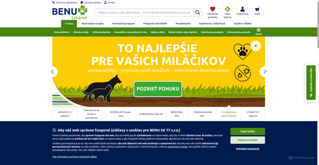 Security scan screenshot of https://benulekaren.sk