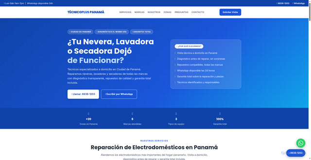 Security scan screenshot of https://serviciotecnicopluspanama.com/