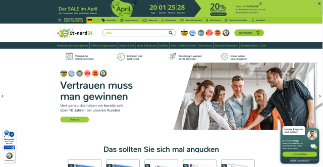 Security scan screenshot of https://it-nerd24.de