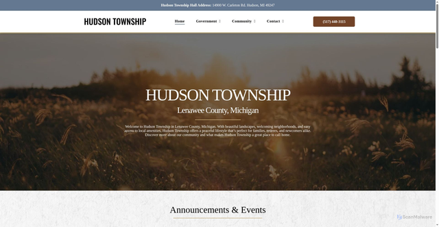 Security scan screenshot of https://hudsontwplenaweemi.gov/