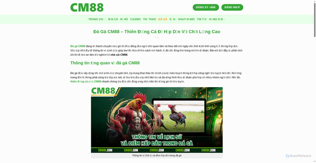 Security scan screenshot of https://cm88-pro.com/da-ga-cm88/