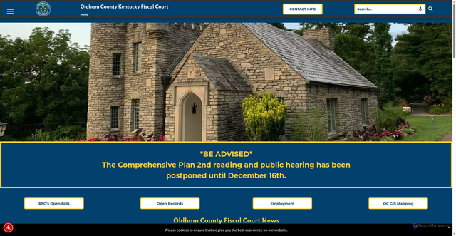 Security scan screenshot of https://www.oldhamcountyky.gov/