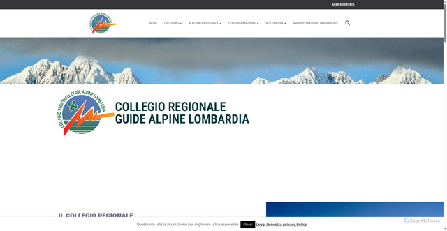 Security scan screenshot of https://guidealpine.lombardia.it/