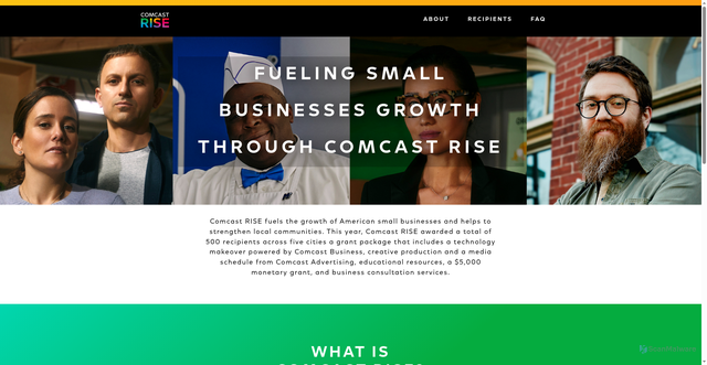 Security scan screenshot of https://www.comcastrise.com/