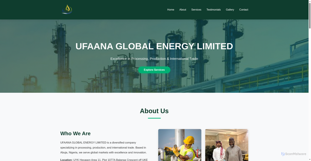 Security scan screenshot of https://ufaanaglobalenergynigltd.com/