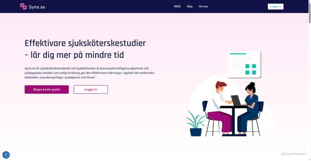 Security scan screenshot of https://syrra.se