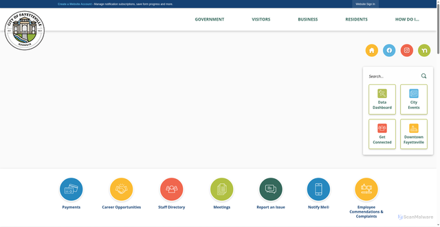 Security scan screenshot of https://www.fayetteville-ga.gov/