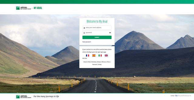 Security scan screenshot of https://www.myarval.com