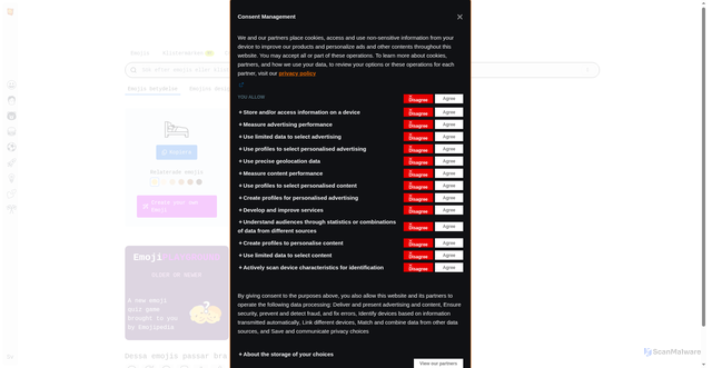 Security scan screenshot of https://emojipedia.org/sv/person-i-en-s%C3%A4ng