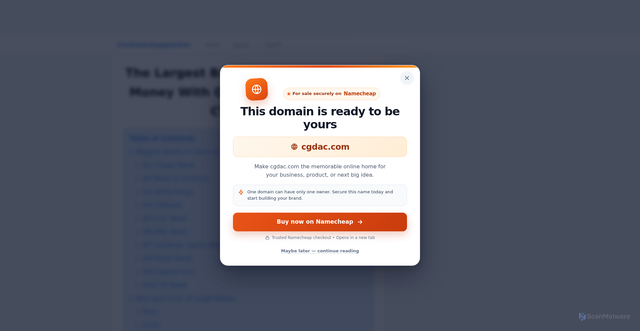 Security scan screenshot of https://cgdac.com/