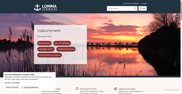 Security scan screenshot of https://lomma.se/
