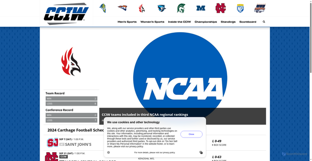 Security scan screenshot of https://cciw.org/schedule.aspx?schedule=4824