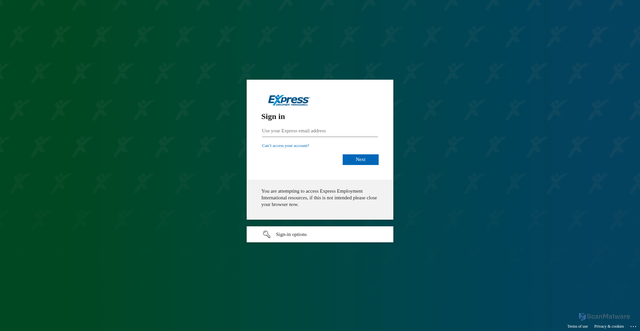 Security scan screenshot of https://expresspros.sharepoint.com
