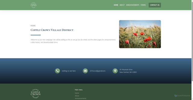 Security scan screenshot of http://copplecrownnh.gov/